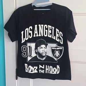 Boyz N The Hood Ice Cube Los Angeles crop tee shirt sz small cut to Cropped